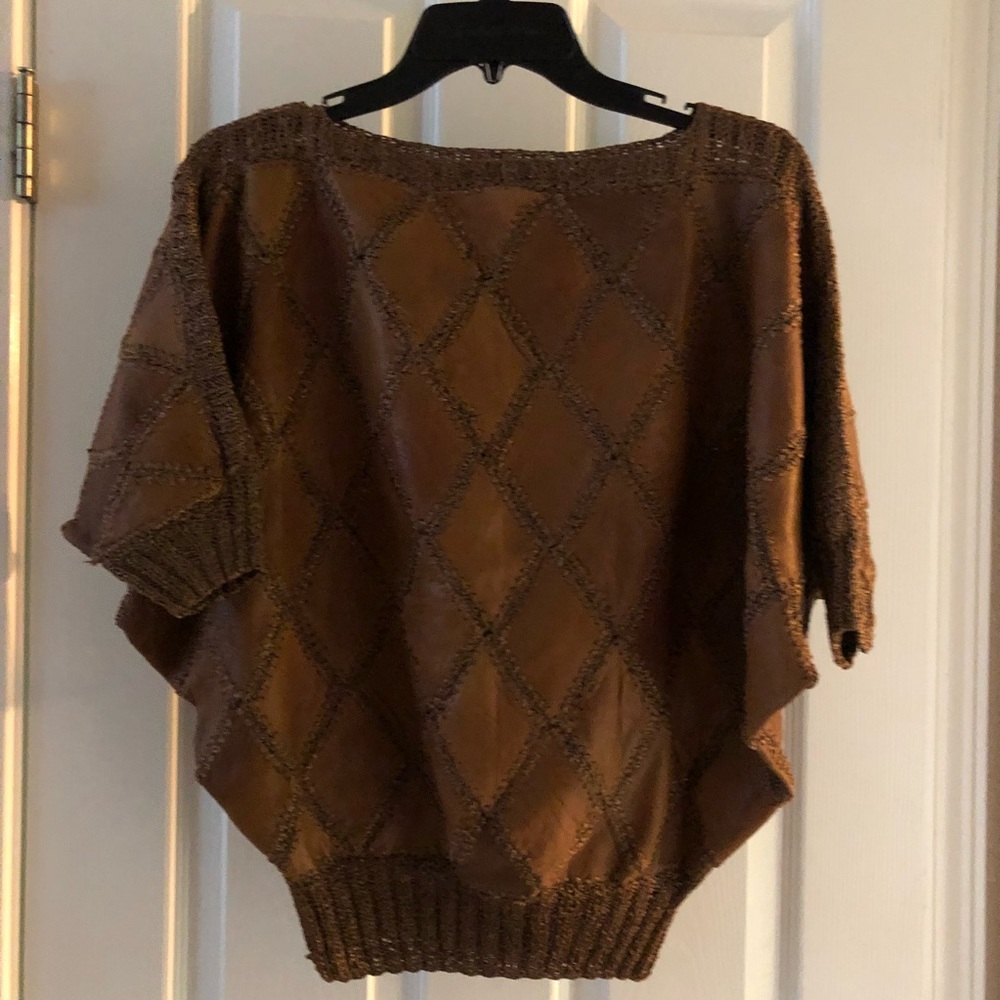Italian Leather top and skirt set